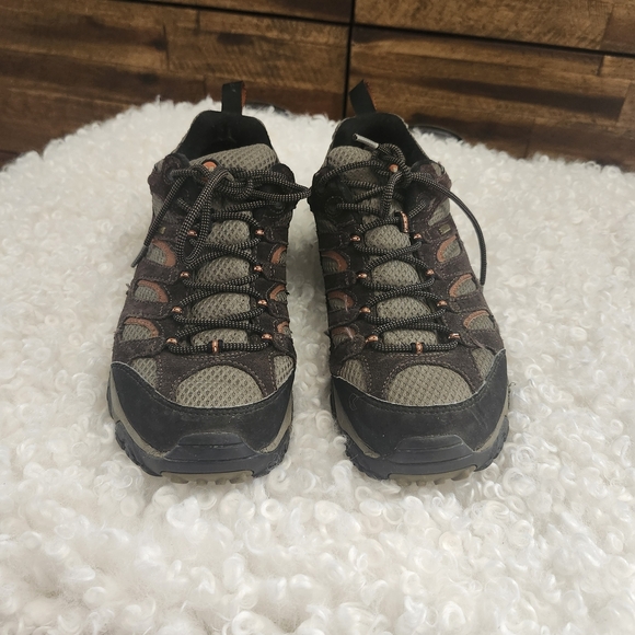 Merrell Sz 9 Men's Moab Hiking Shoes Brown Grey Gorpcore Outdoor Trailcore - Picture 4 of 16